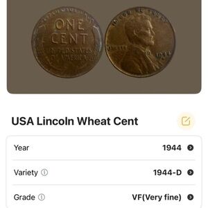 1944 D Lincoln Wheat Penny